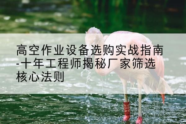 道里剪叉式升降机厂家-高空作业设备选购实战指南-十年工程师揭秘厂家筛选核心法则