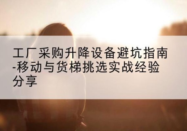 道里移动式升降机怎么选-工厂采购升降设备避坑指南-移动与货梯挑选实战经验分享