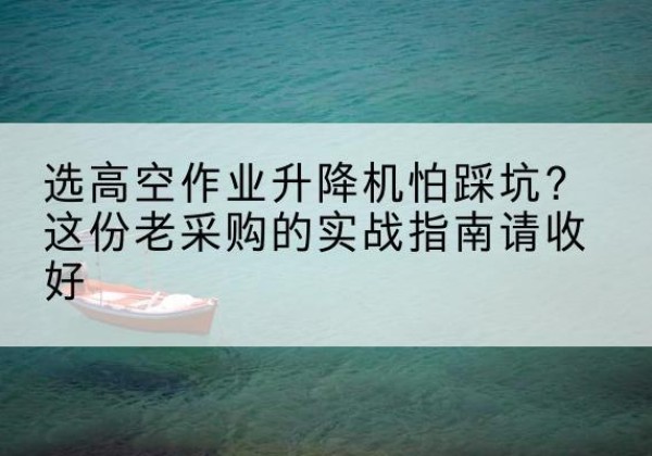 道里高空作业升降机厂家推荐-选高空作业升降机怕踩坑？这份老采购的实战指南请收好